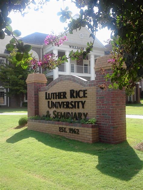 Luther rice seminary - Luther Rice College and Seminary is an Equal Opportunity higher education institution open to any qualified individual without regard to race, religion, sex, age, color, national or ethnic origin, or disability. This non-discriminatory policy includes admissions policies, scholarship and loan programs, and other institution administered ...